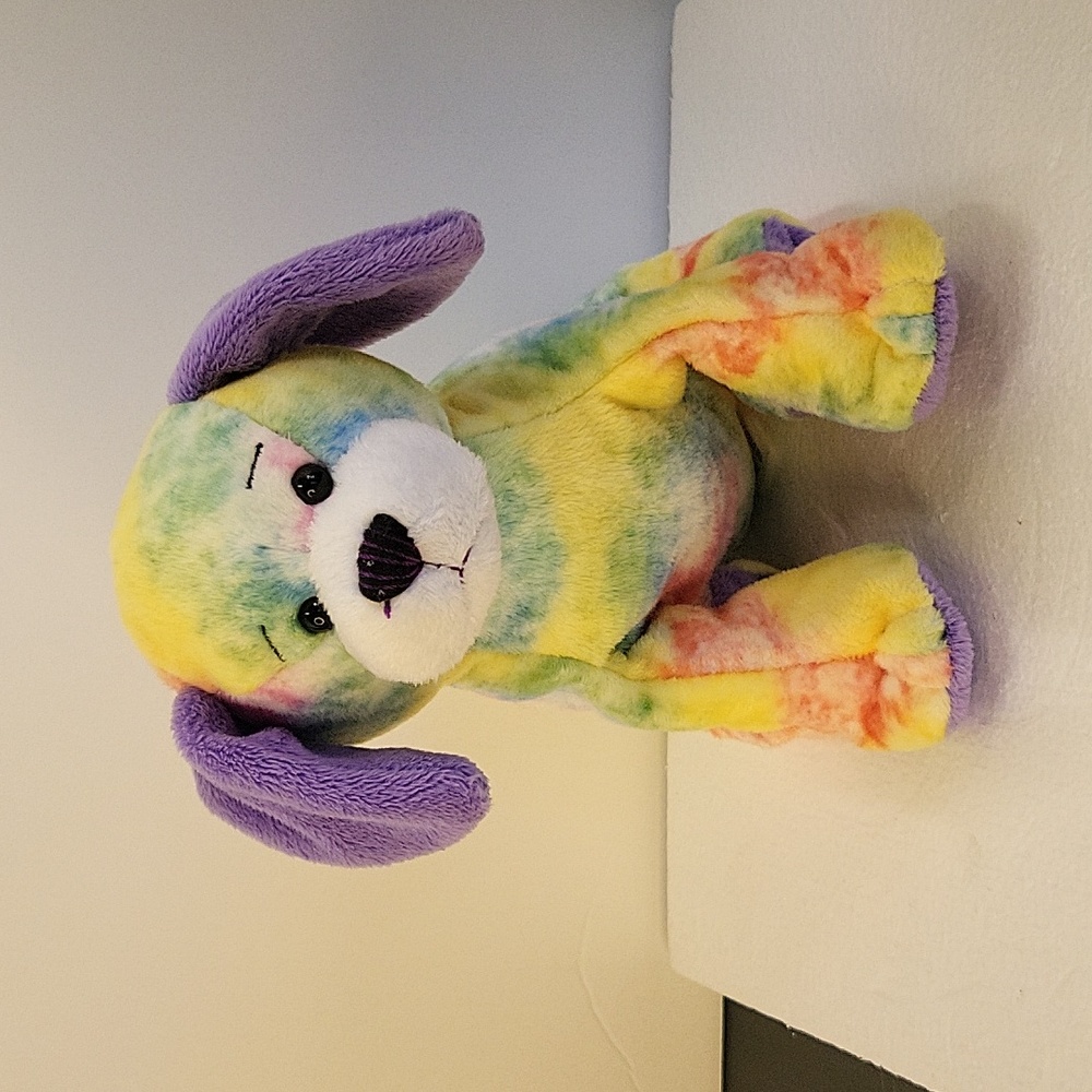 RETIRED Webkinz Ganz Tie Dyed Puppy Plush HM385 NO CODE